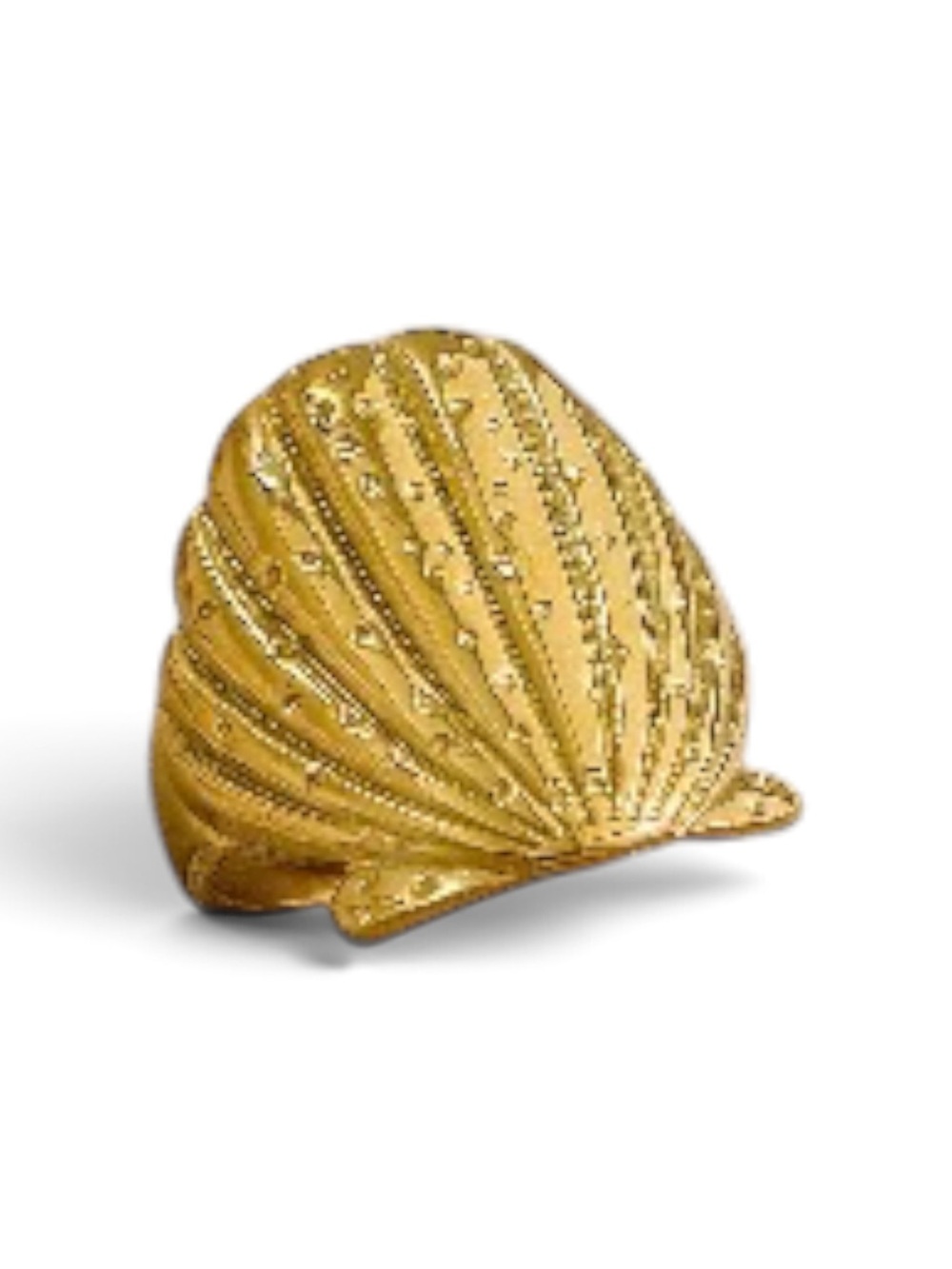 18k Gold plated Shell Statement modern Ring - Women's Accessory